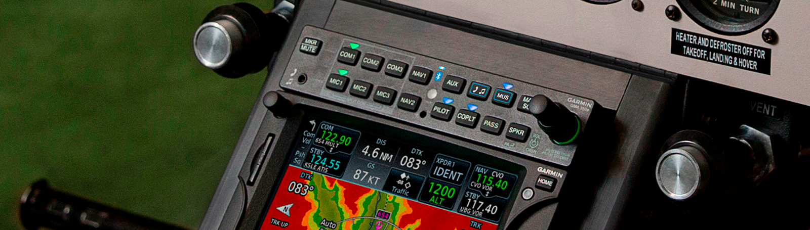 Paneles de audio para helicópteros